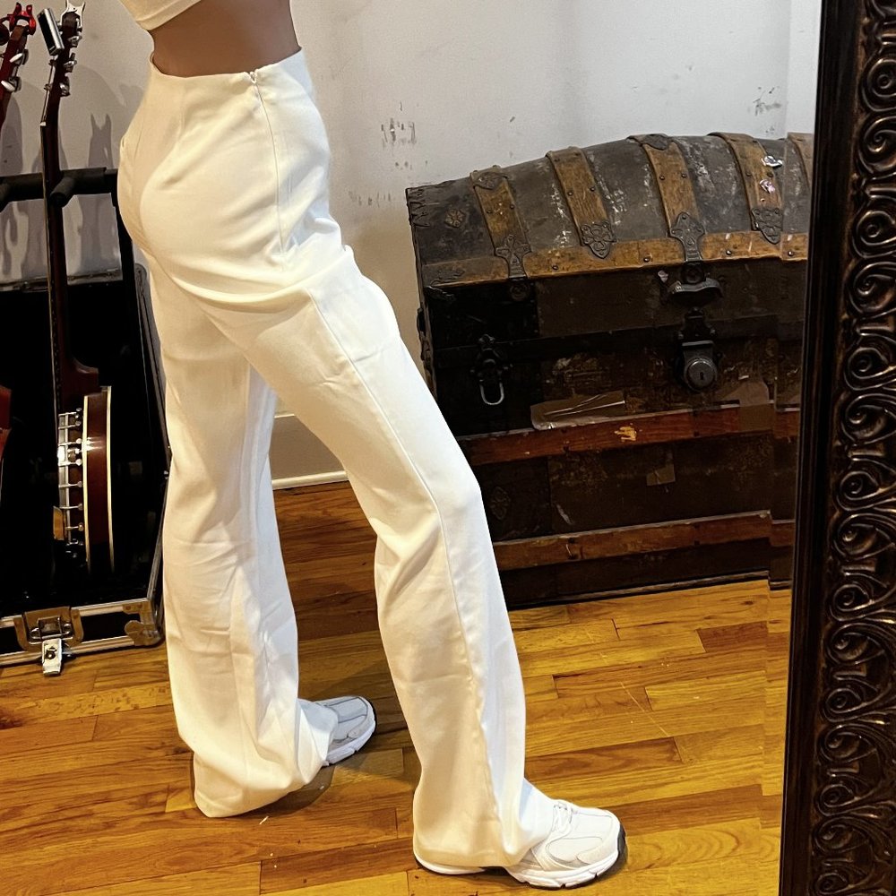 NA-KD Beige/White Pants